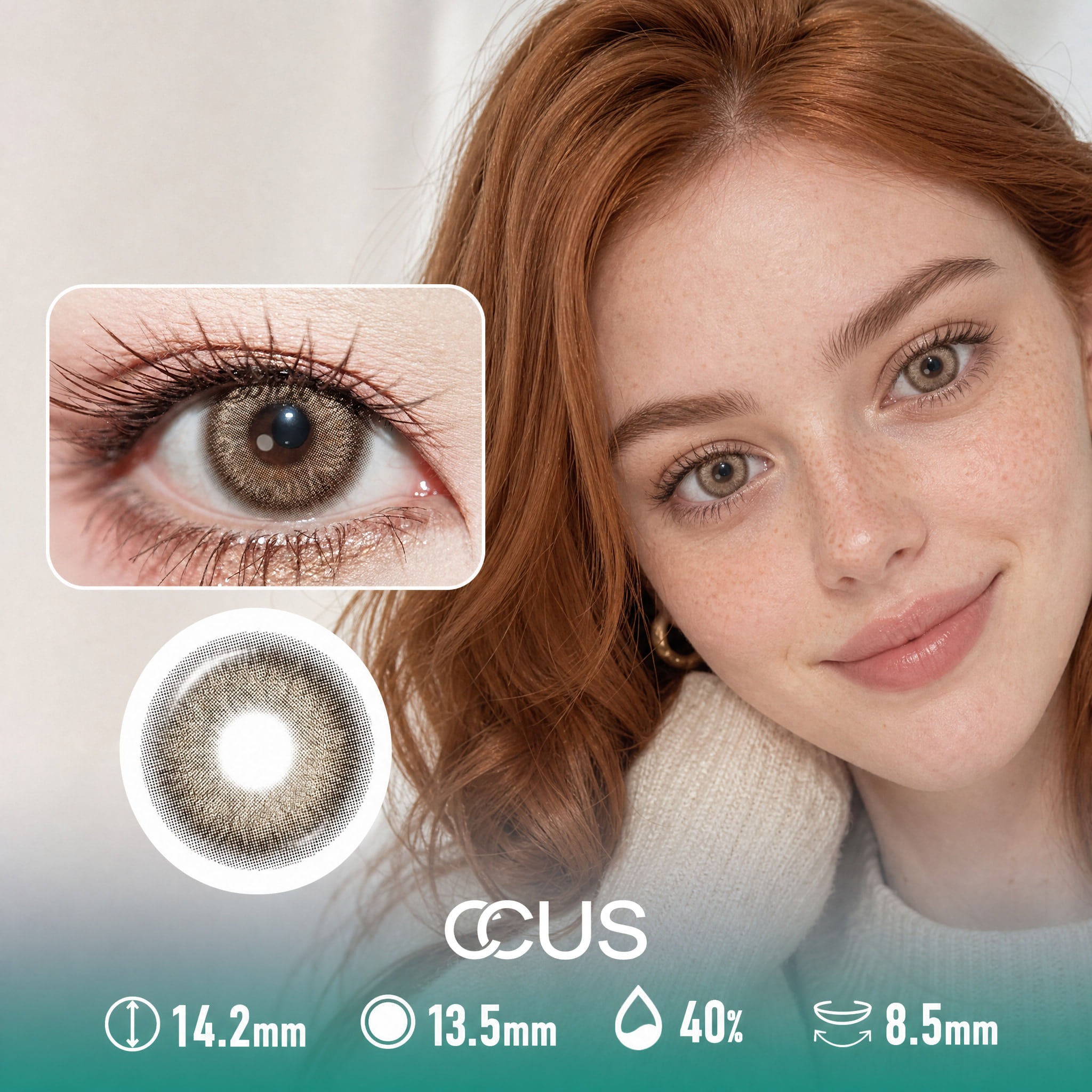 Bare Rosewood Brown Contact Lenses - Ccus Eyewear · Premium Colored Contacts Bare Rosewood Brown Contact Lenses