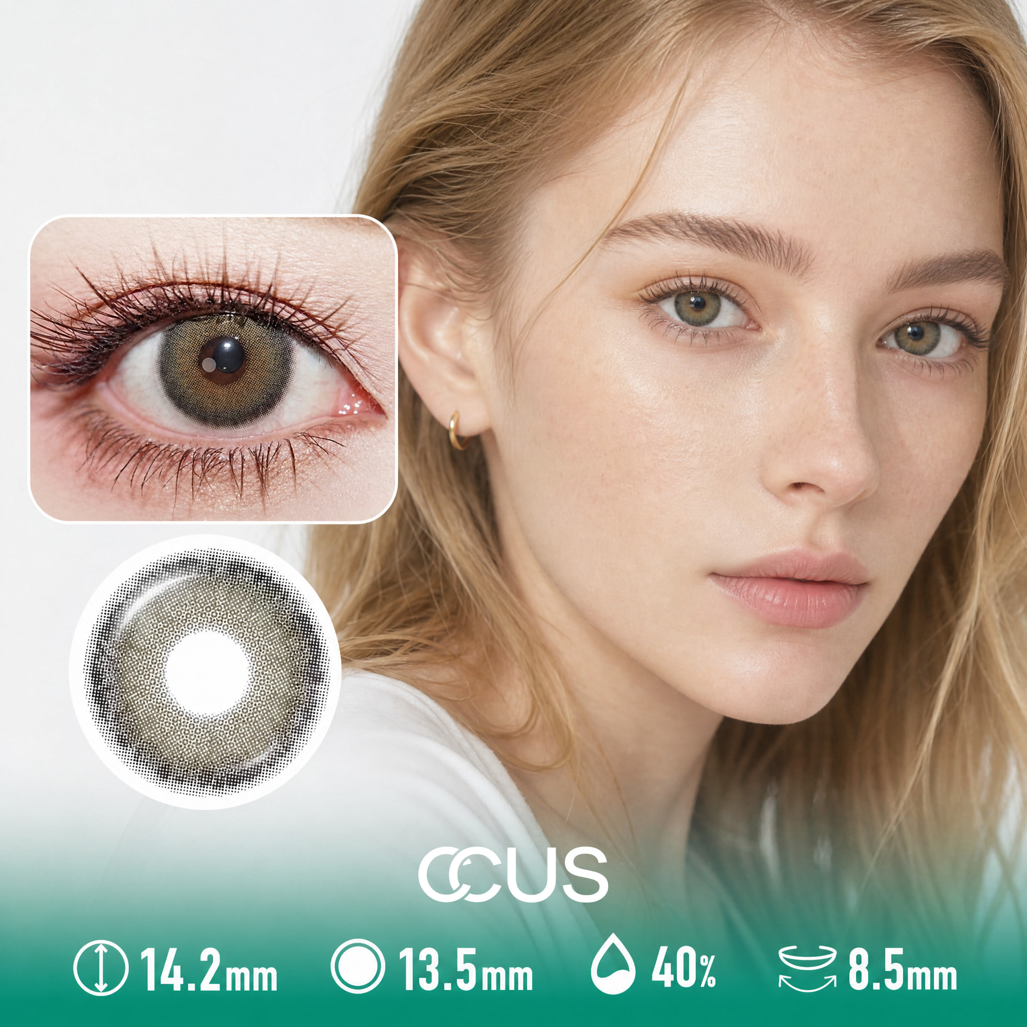 Dune Olive Green Contact Lenses - Ccus Eyewear · Premium Colored Contacts Dune Olive Green Contact Lenses
