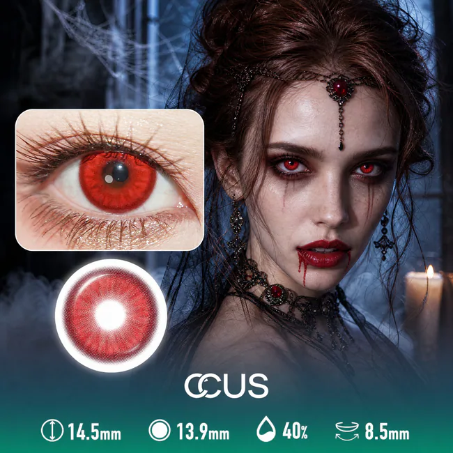 Gothic Red Halloween Contact Lenses