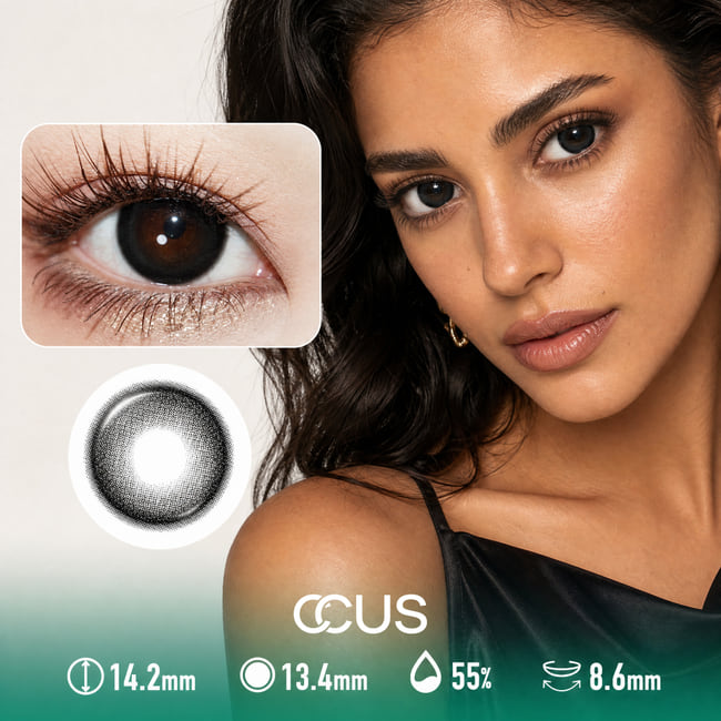 Snow Lily Black Contact Lenses
