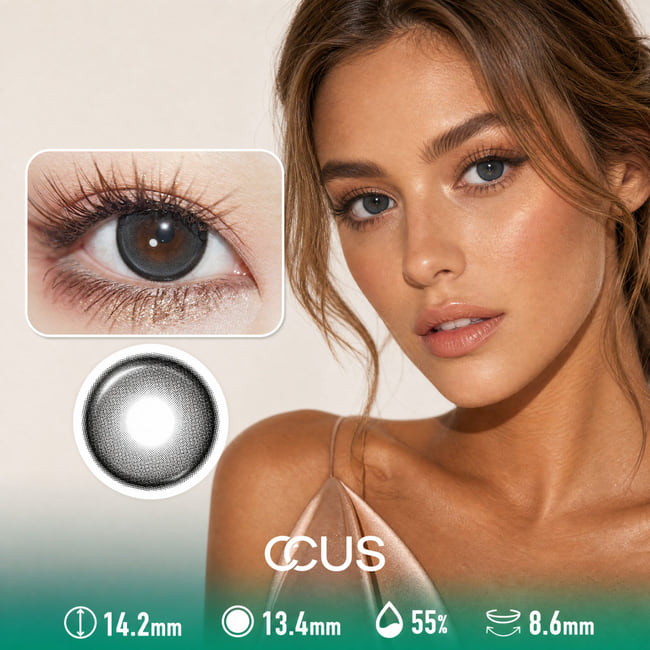 Satin Eclipse Smoke Grey Contact Lenses