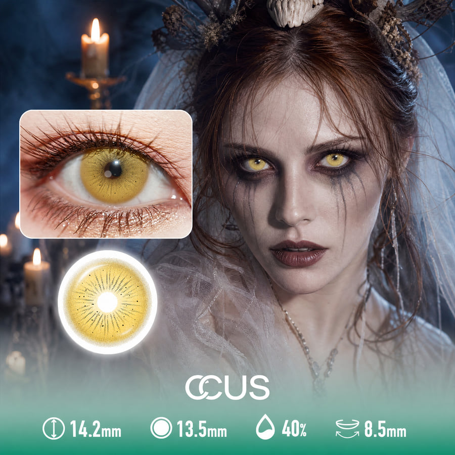 Nocturne Gold Halloween Contact Lenses