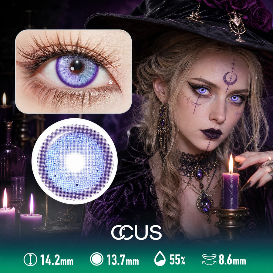 Iris Satin Purple Contact Lenses - Ccus Eyewear · Premium Colored Contacts Iris Satin Purple Contact Lenses