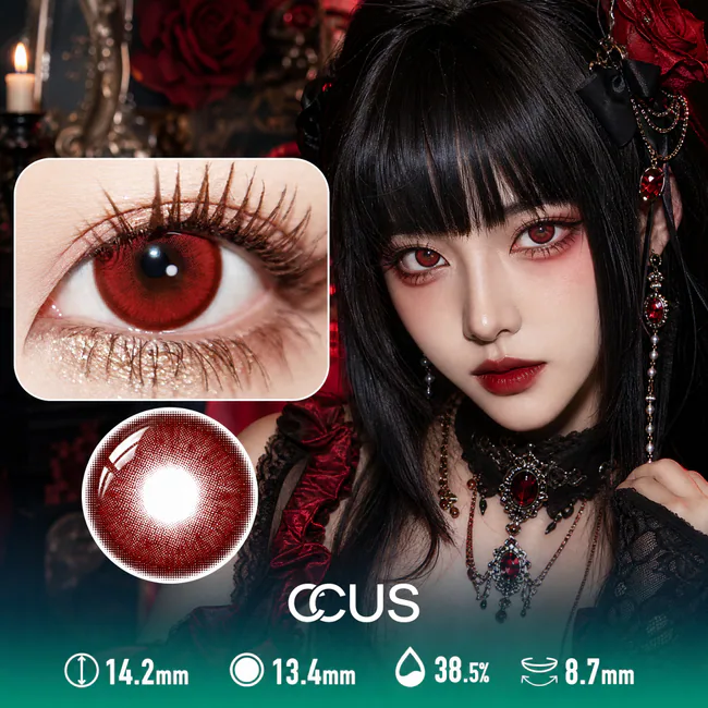Tanjiro Kamado Cosplay Contact Lenses - Ccus Eyewear · Premium Colored Contacts Twilight Red Contact Lenses