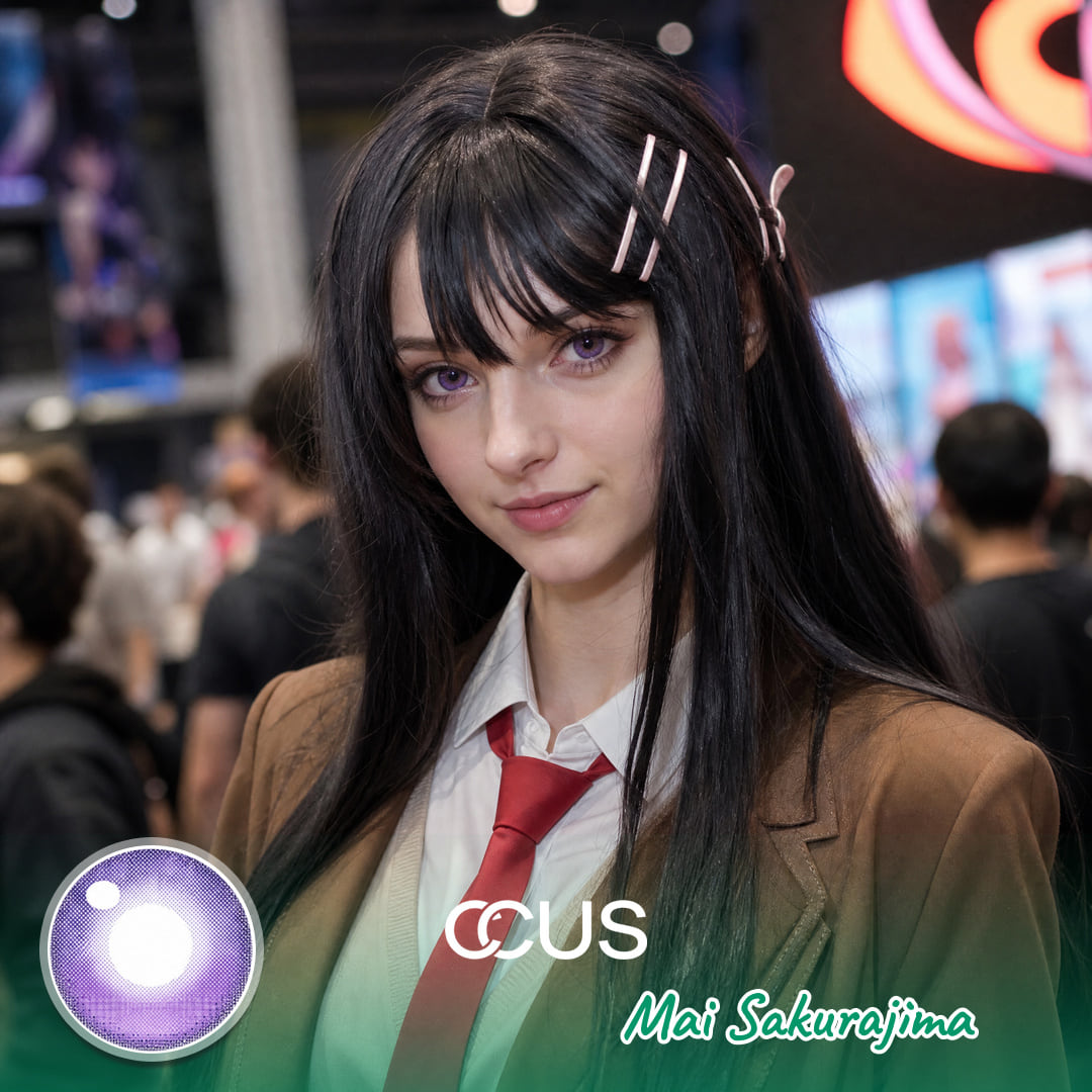Sby : Mai Sakurajima Cosplay Violet Contact Lenses - Ccus Eyewear · Premium Colored Contacts Mai Sakurajima Cosplay Contacts | Ccus Eyewear