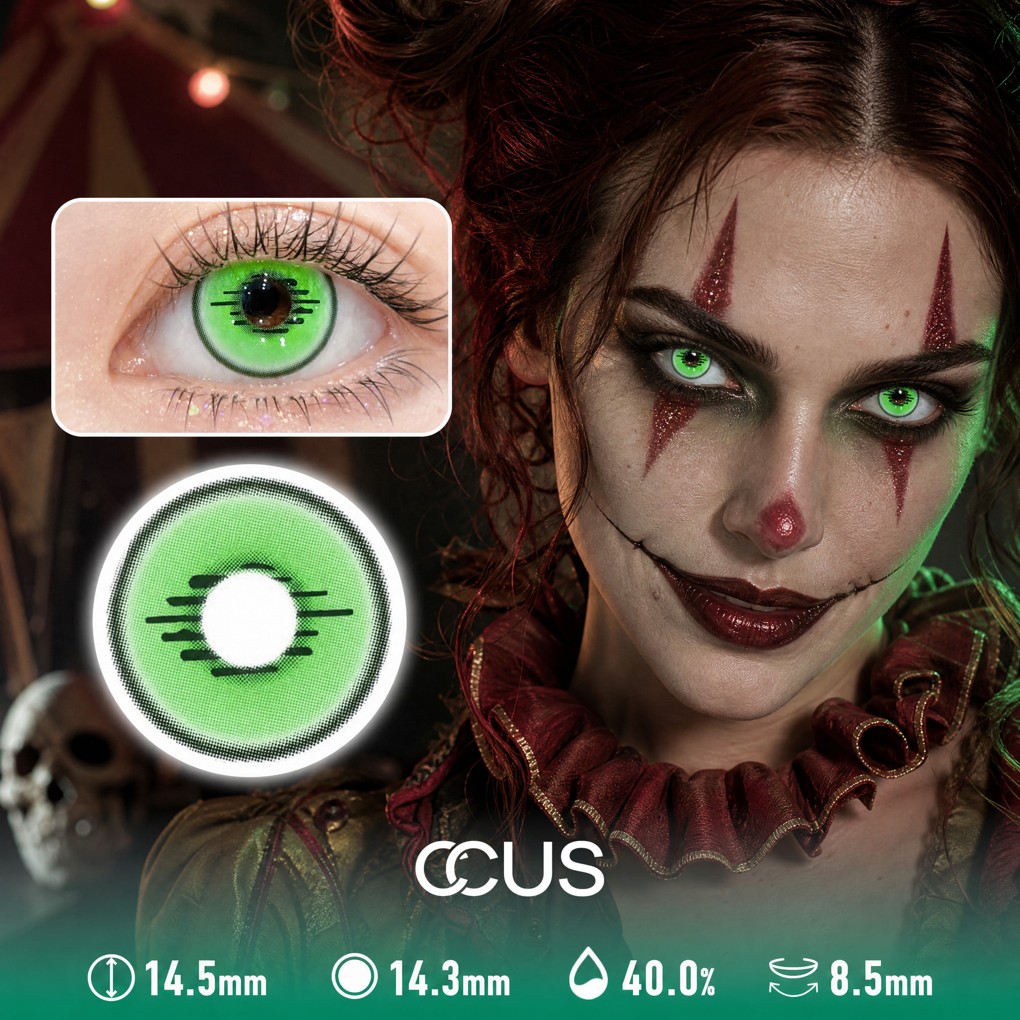 Phantom Veil Green Contact Lenses