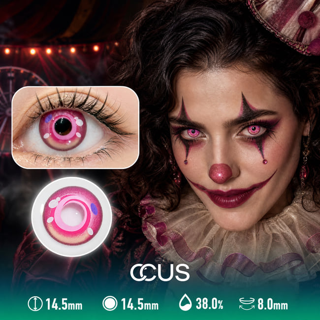 Haunted Pink Halloween Contact Lenses