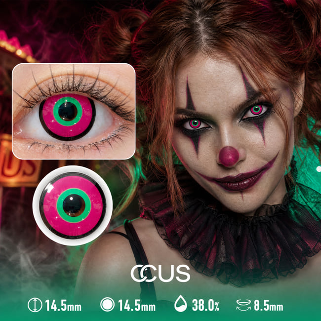 And Pink Green Halloween Contact Lenses
