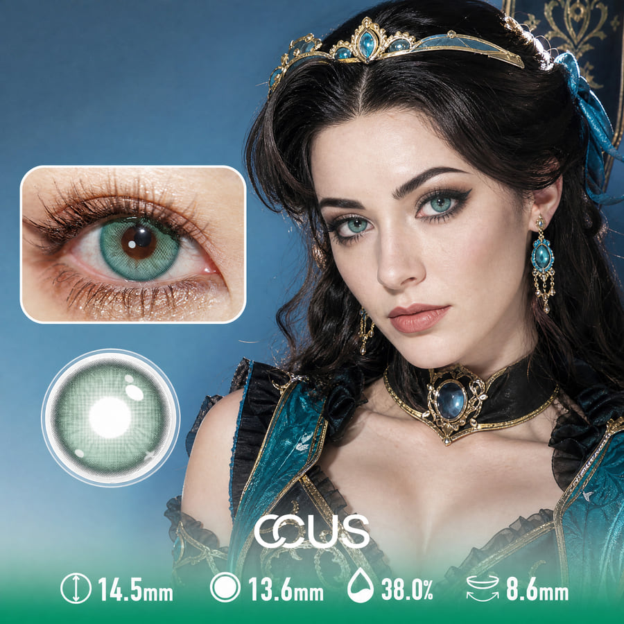 Eclipse Rim Green Contact Lenses