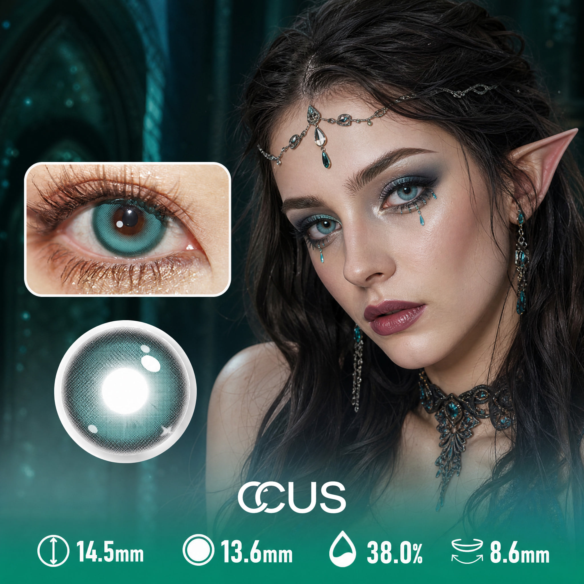 Phantom Nightmare Green Contact Lenses - Ccus Eyewear · Premium Colored Contacts Phantom Nightmare Green Contact Lenses