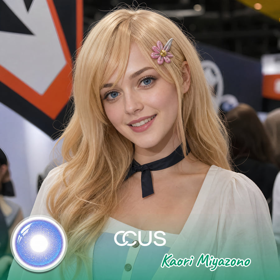 Ylia : Kaori Miyazono Cosplay Blue Contact Lenses - Ccus Eyewear · Premium Colored Contacts Kaori Miyazono Cosplay Contacts | Ccus Eyewear