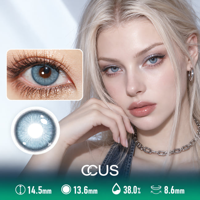 Slate Frost Azure Blue Contact Lenses
