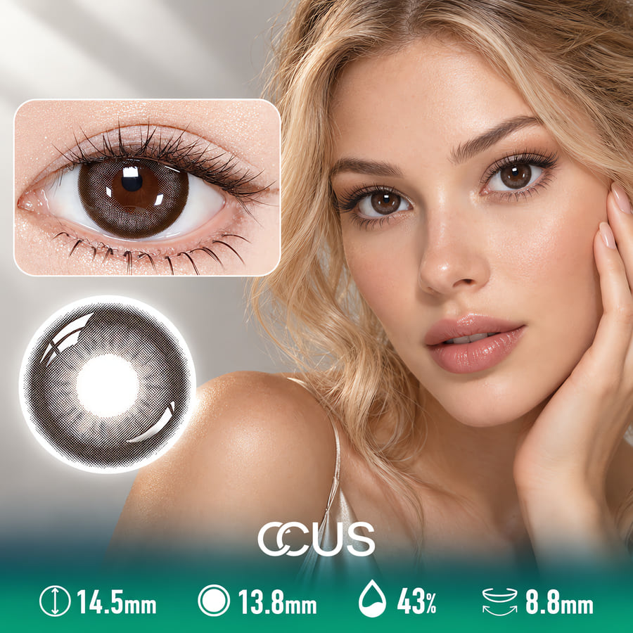 Gala Hour Amber Brown Contact Lenses