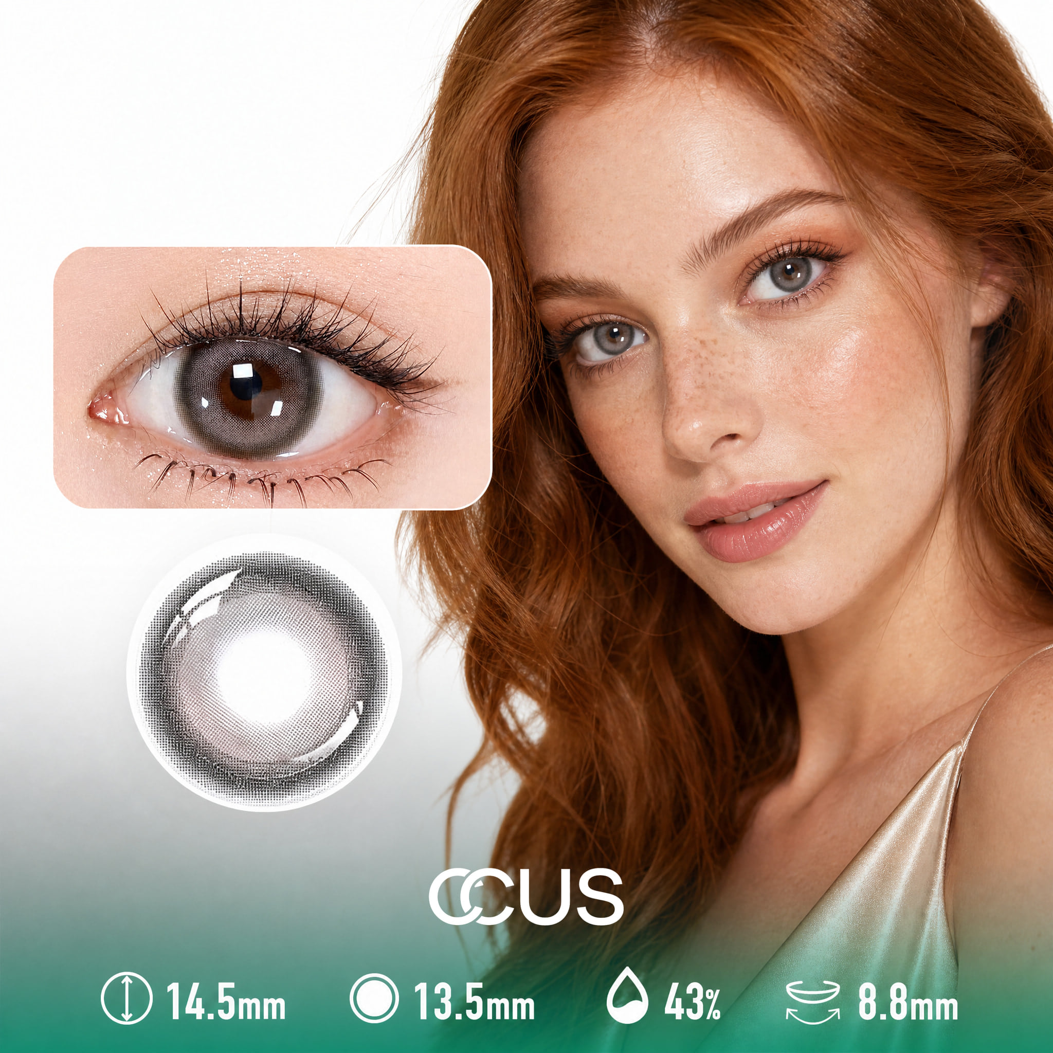 Evening Veil Rose Grey Contact Lenses