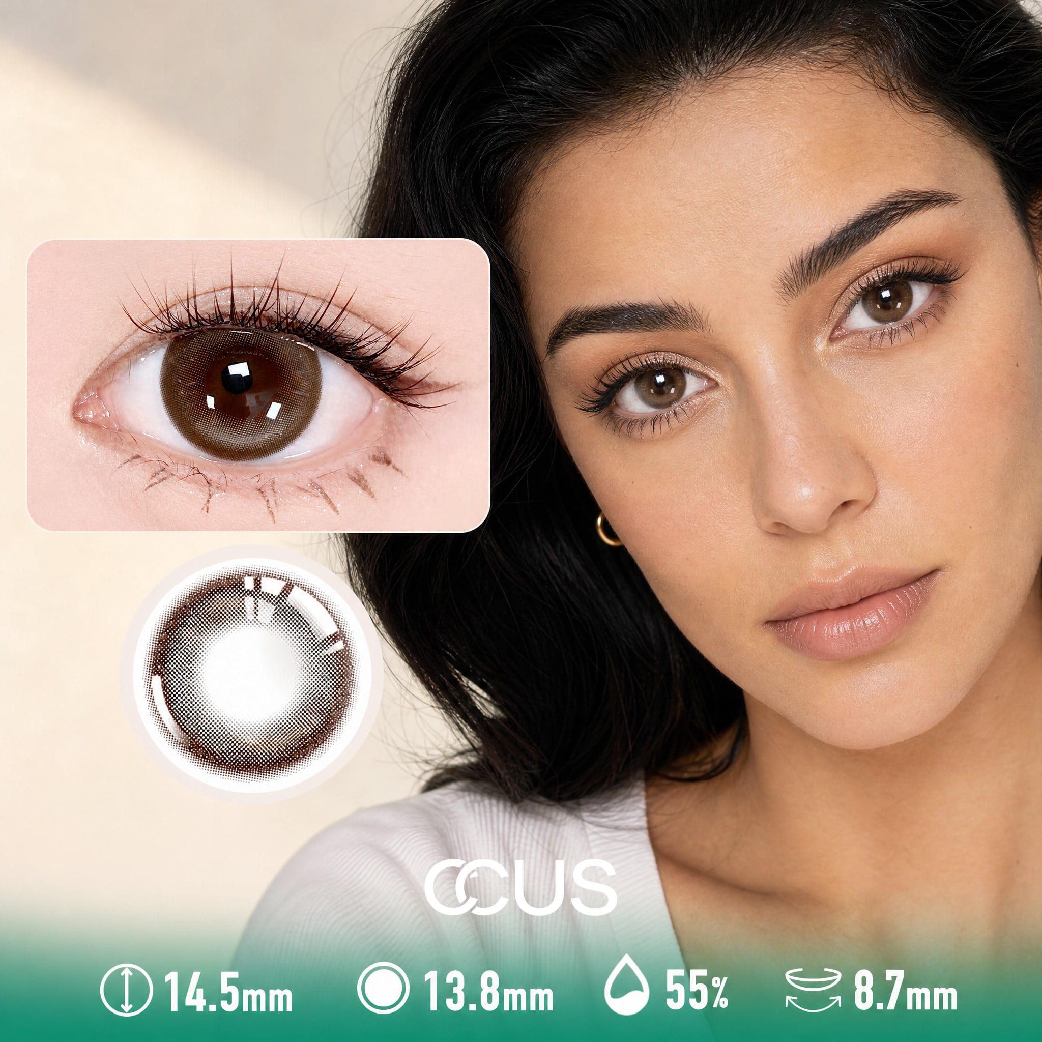 Lisbon Romantic Brown Contact Lenses - Ccus Eyewear · Premium Colored Contacts Lisbon Romantic Brown Contact Lenses