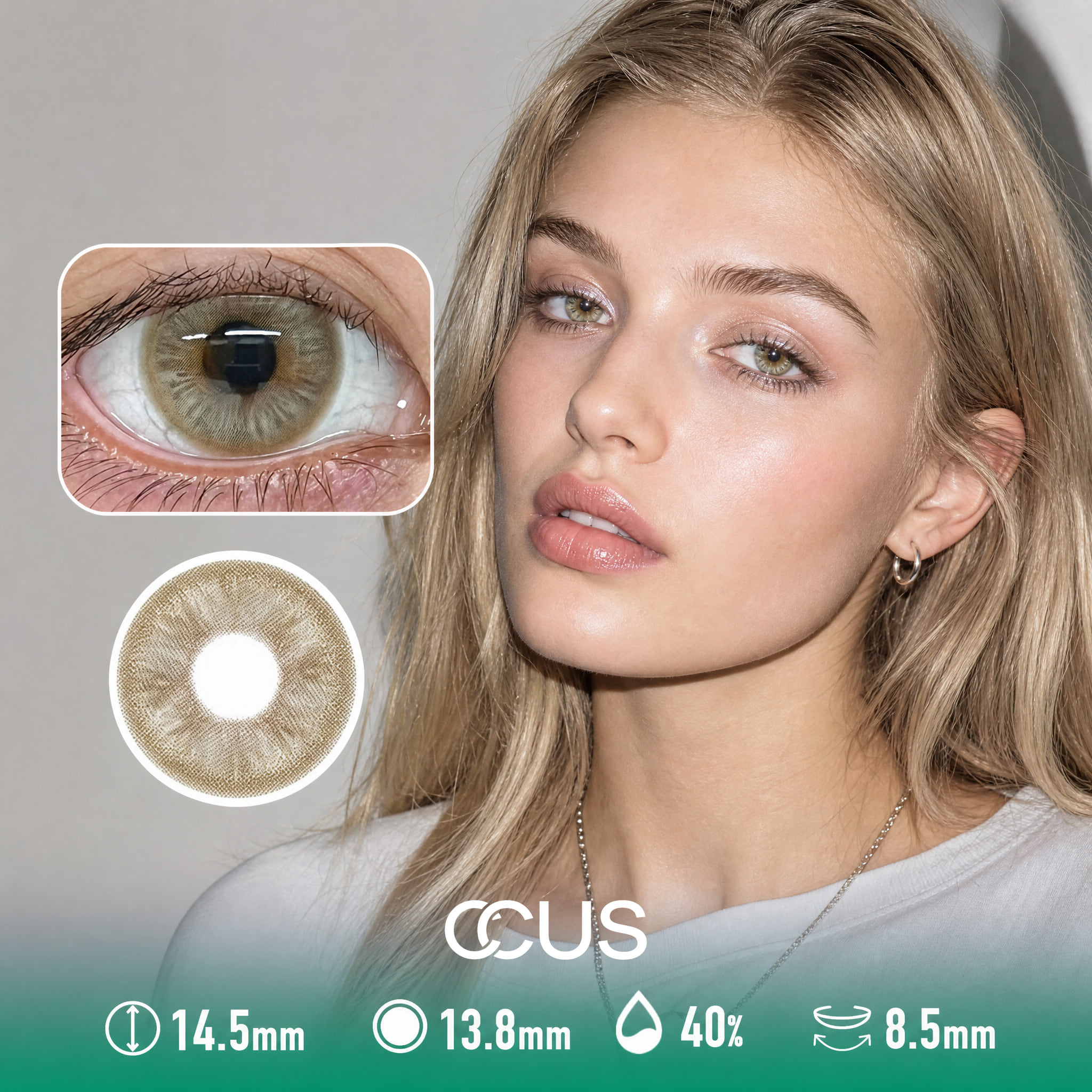 Butter Gloss Amber Brown Contact Lenses