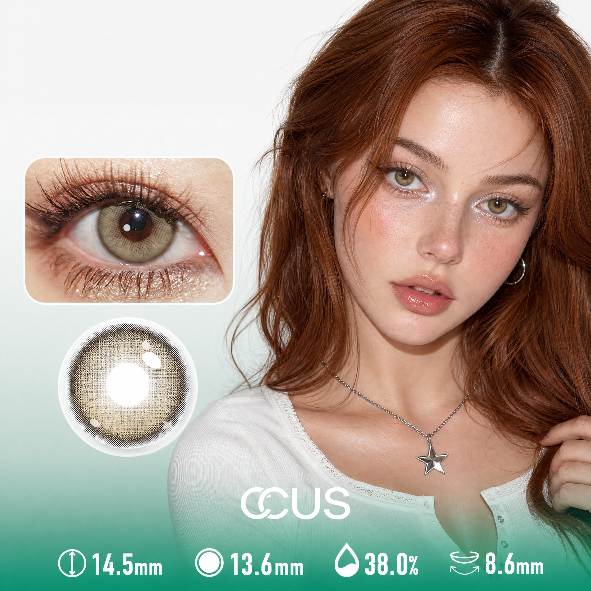 Opal Glaze Toffee Brown Contact Lenses - Ccus Eyewear · Premium Colored Contacts Opal Glaze Toffee Brown Contact Lenses