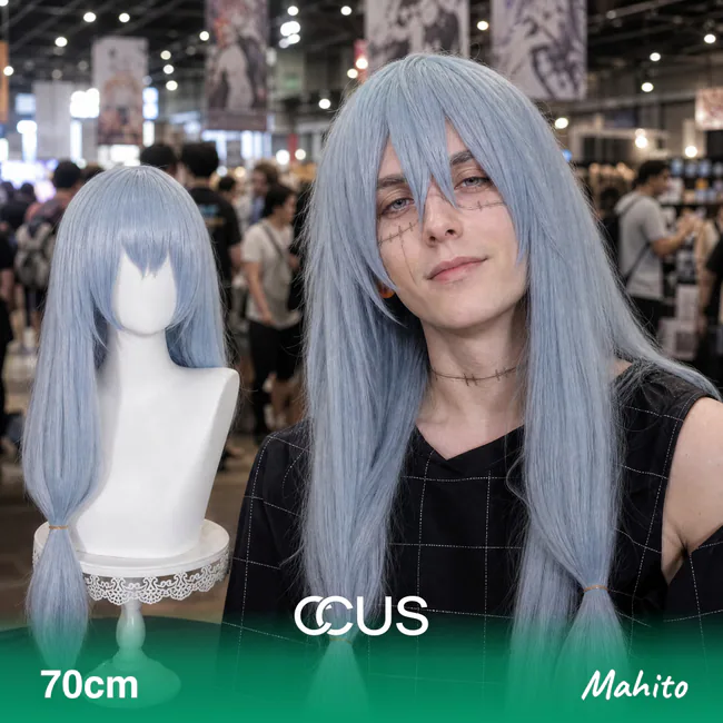 Cosplay Wigs Best Sellers - Ccus Eyewear · Premium Colored Contacts Mahito Cosplay Wig - Model Wearing The Wig (Ai Hero V15)
