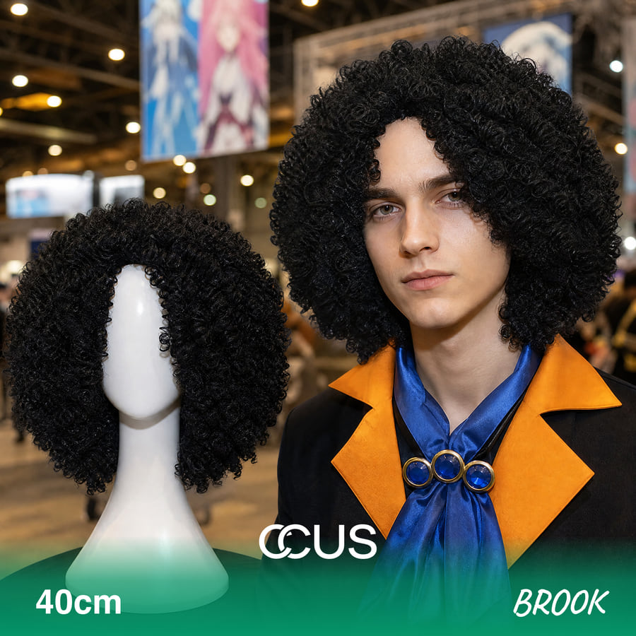 Brook Cosplay Wig - Model Wearing The Wig (Ai Hero V15)