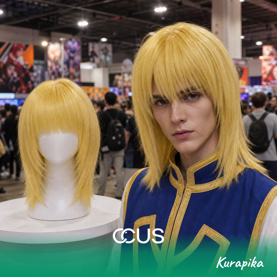Hxh : Kurapika Cosplay Wig - Ccus Eyewear · Premium Colored Contacts Hxh : Kurapika Cosplay Wig - Model Wearing The Wig (Ai Hero V15)