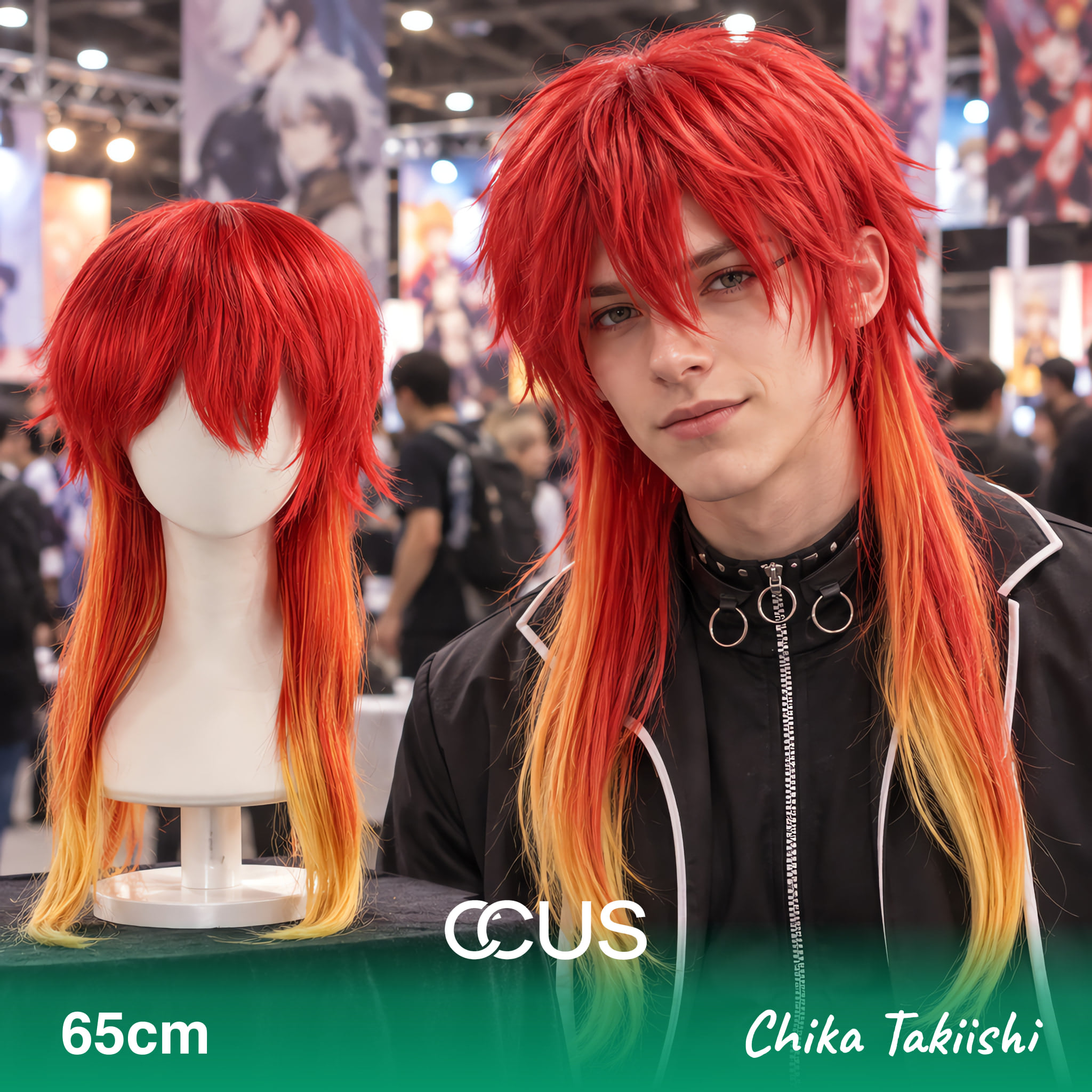 Chika Takiishi Cosplay Wig - Model Wearing The Wig (Ai Hero V15)