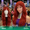 Starfire Cosplay Wig - Model Wearing The Wig (Ai Hero V15)
