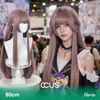 Hsr : Herta Cosplay Wig - Ccus Eyewear · Premium Colored Contacts Herta Cosplay Wig, Ash Purple Long Straight, Model Wearing The Wig