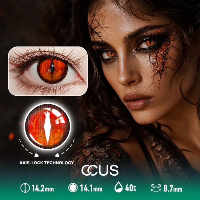 Solar Rift Graphic Orange Contact Lenses