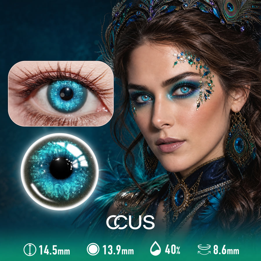Umbra Veil Blue Contact Lenses - Ccus Eyewear · Premium Colored Contacts Umbra Veil Blue Contact Lenses
