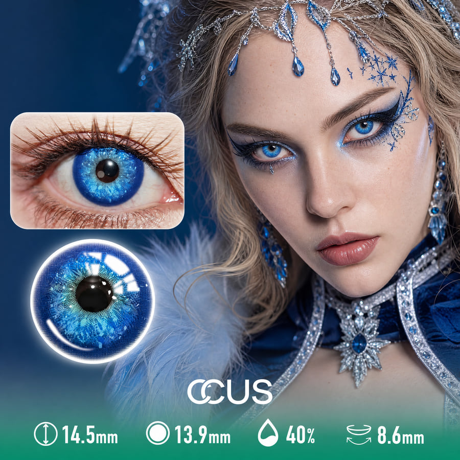 Cosmic Starburst Galaxy Blue Contact Lenses
