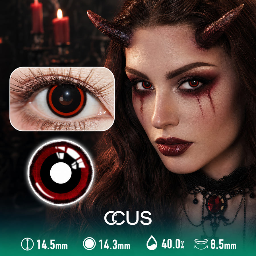 Inferno Ring Red Halloween Contact Lenses - Ccus Eyewear · Premium Colored Contacts Inferno Ring Red Halloween Contact Lenses