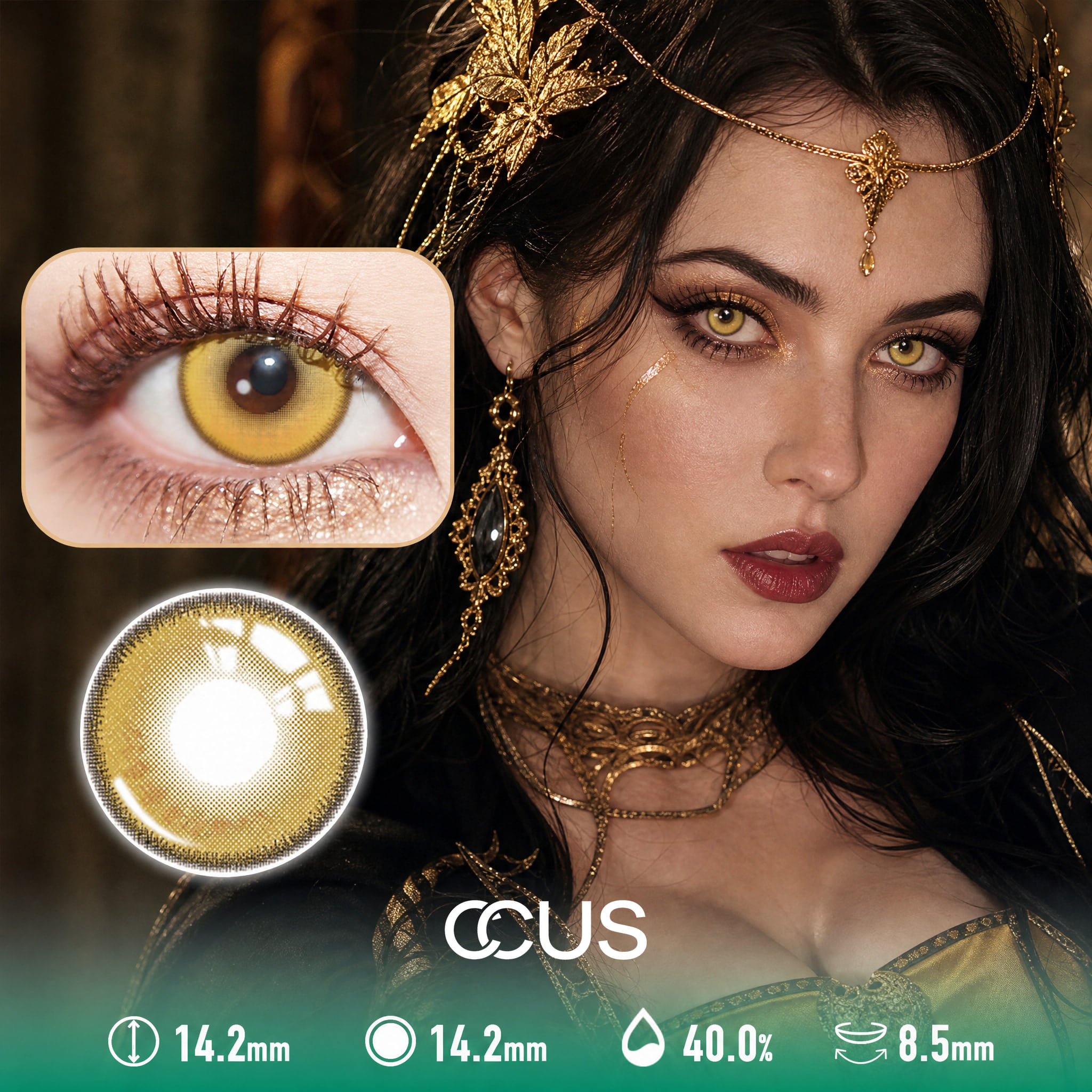 Sunspill Revel Gold Contact Lenses