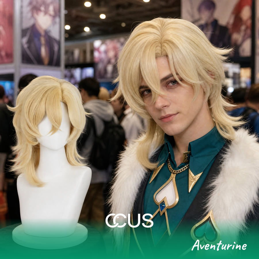 Hsr : Aventurine Cosplay Wig