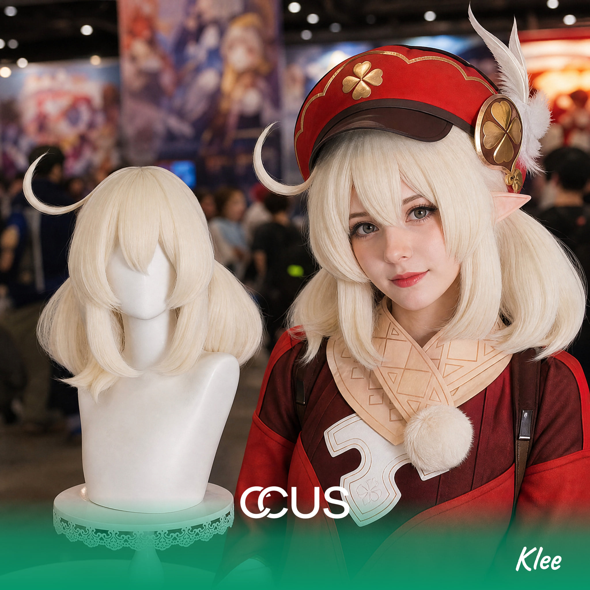 Klee Cosplay Wig
