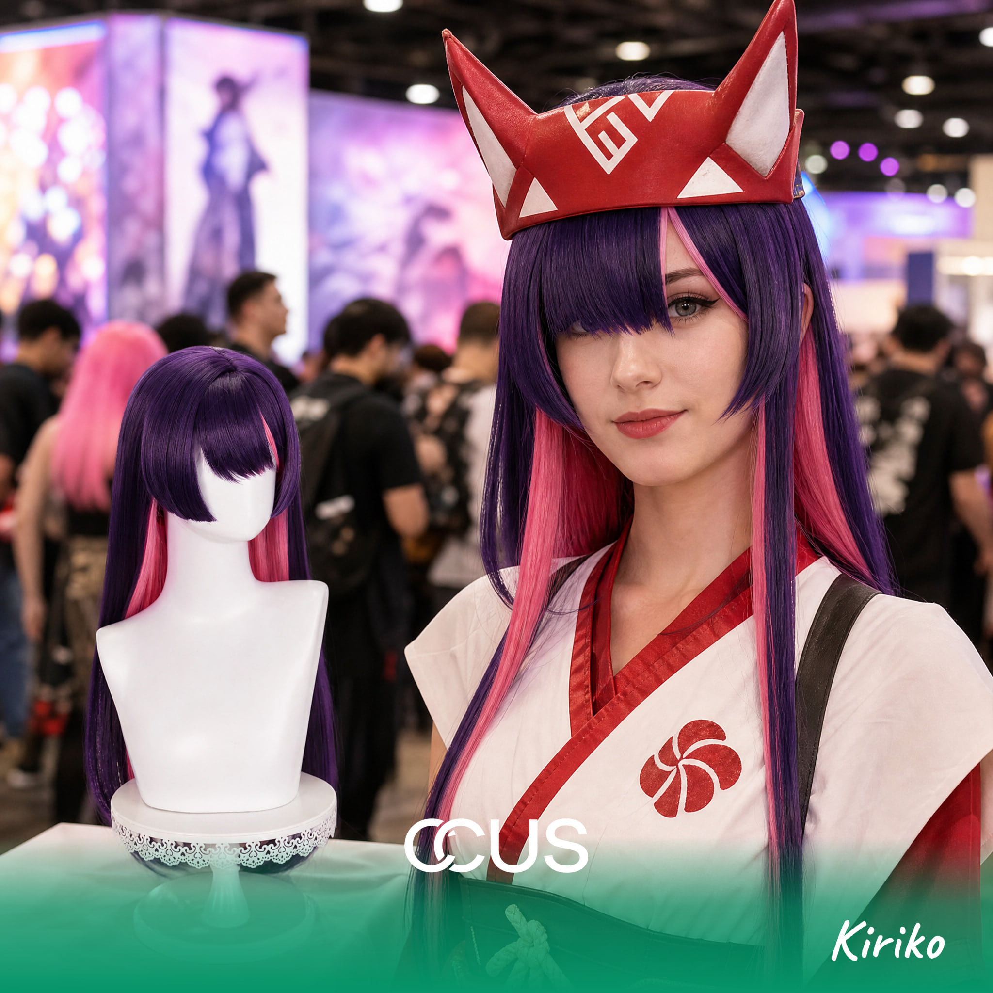 Kiriko Cosplay Wig - Ccus Eyewear · Premium Colored Contacts Kiriko Cosplay Wig