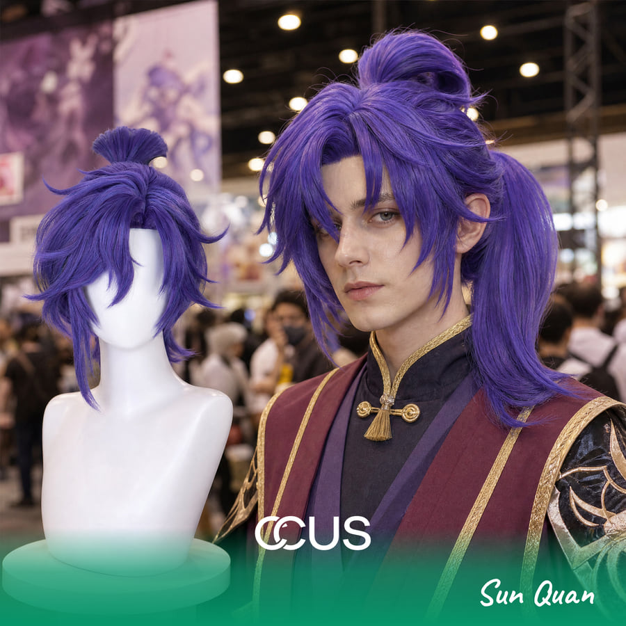 Sun Quan Cosplay Wig - Ccus Eyewear · Premium Colored Contacts Sun Quan Cosplay Wig