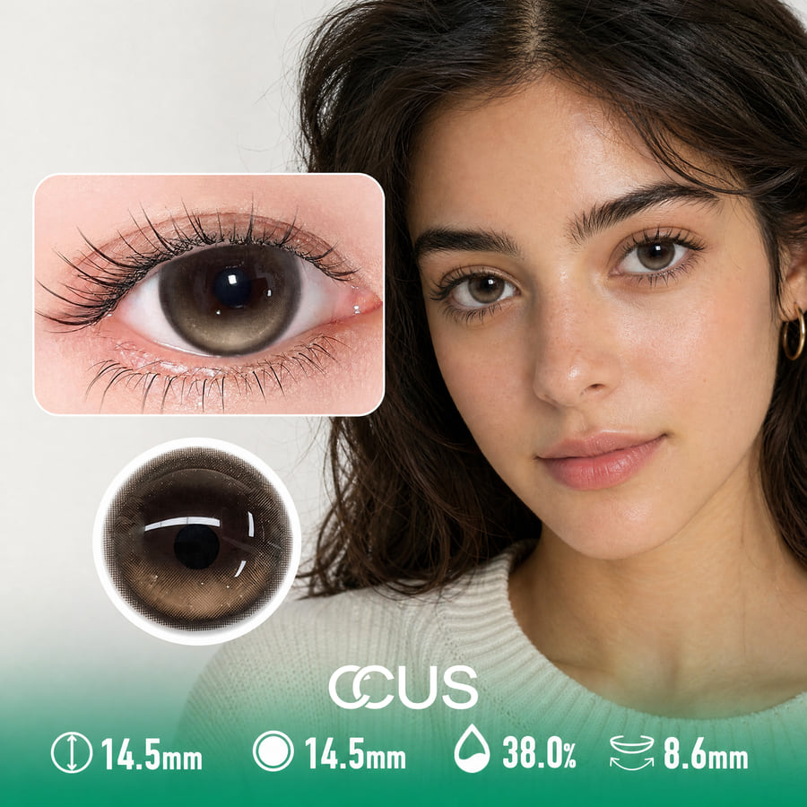 Linen Toffee Brown Contact Lenses - Ccus Eyewear · Premium Colored Contacts Linen Toffee Brown Contact Lenses