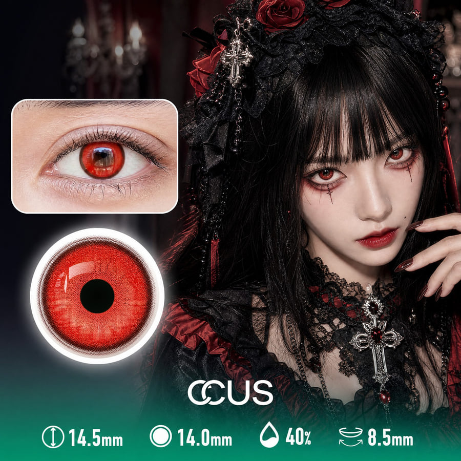 Festival Red Party Contact Lenses