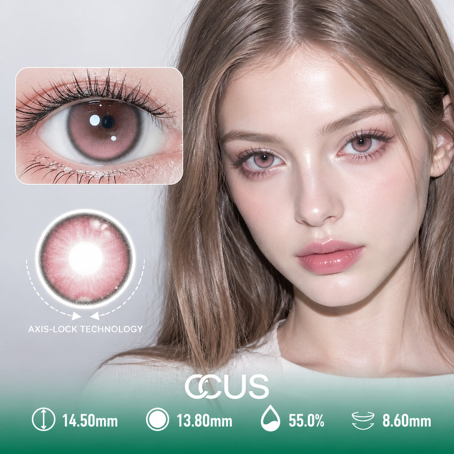Cocoa Satin Pink Contact Lenses - Ccus Eyewear · Premium Colored Contacts Cocoa Satin Pink Contact Lenses