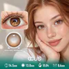 Low-Rise Amber Brown Contact Lenses