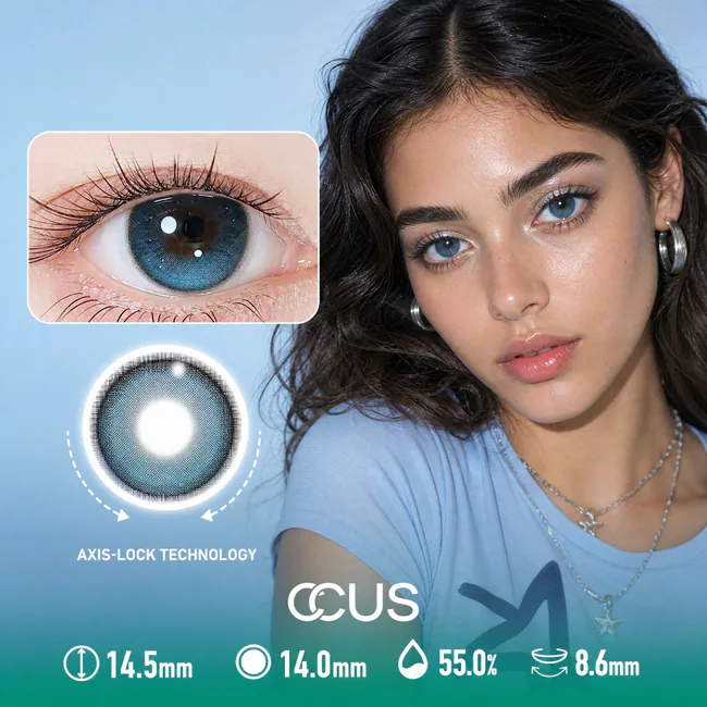 Harbor Lull Azure Blue Contact Lenses