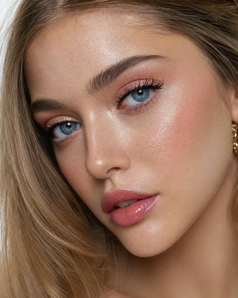 Home - Ccus Eyewear · Premium Colored Contacts Model Wearing Blue Colored Contact Lenses In A Natural Everyday Look